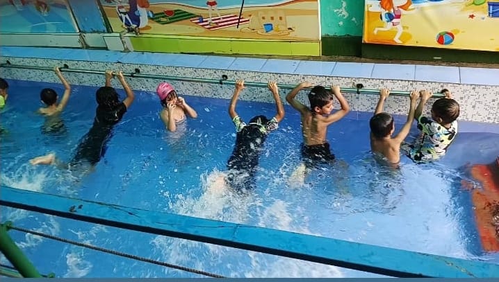 Swimming Pool Activity: "Fun times in the pool"